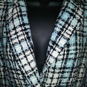 No Boundaries Waist Jacket Blazer Plaid